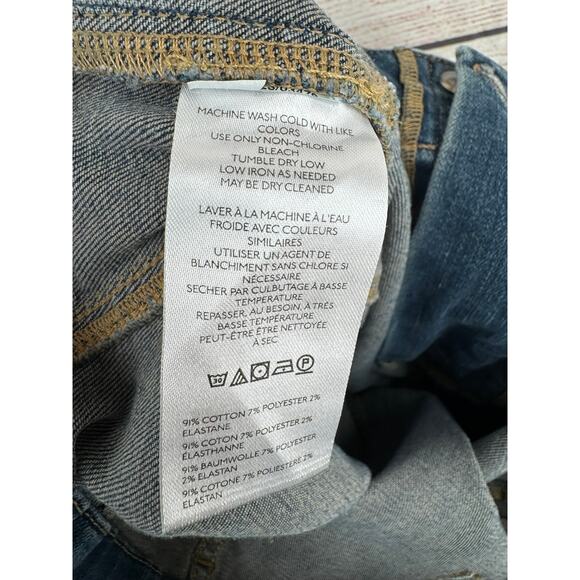 We the Free People Seamed Front Zip Close Bootcut jeans Womens 33 Blue - Picture 8 of 11